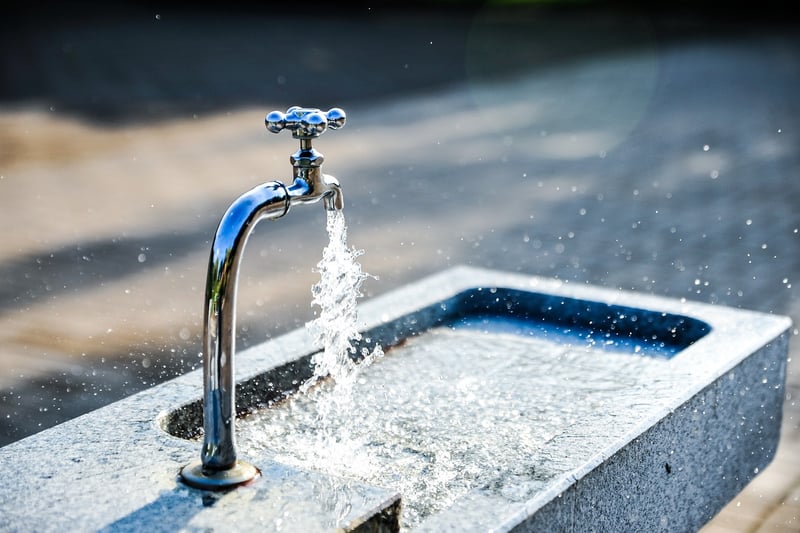 Vintage Faucet Water Feature